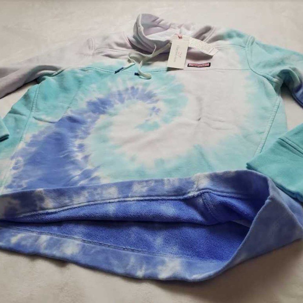 New women's M Vineyard Vines tie dye funnel neck shep shirt sweater - Picture 5 of 8